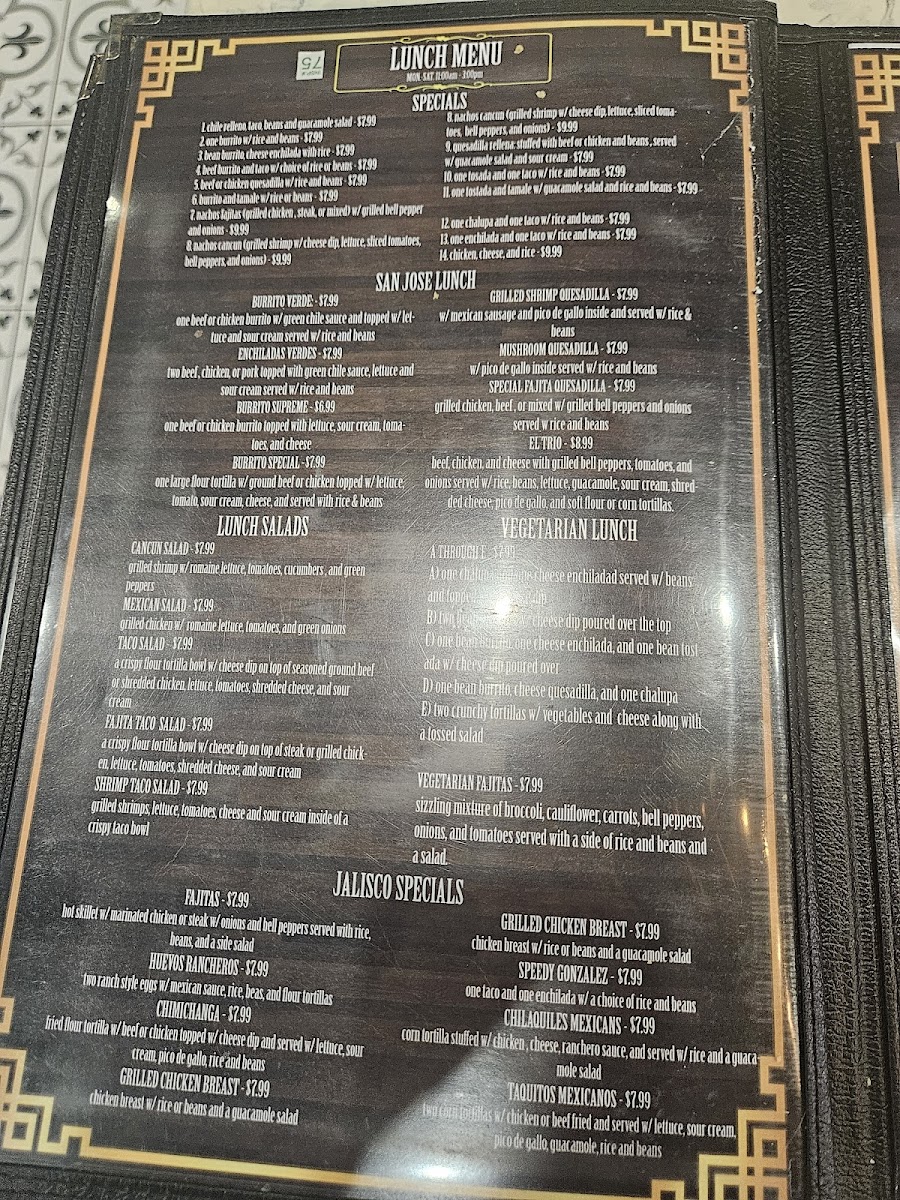 Las Brisas Mexican Restaurant Menu - Image 1